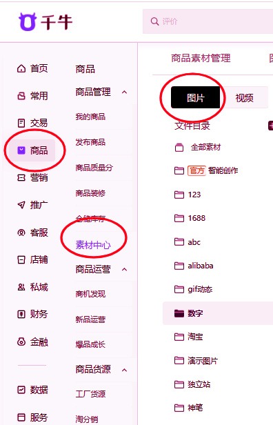 那么图片传到淘宝空间，个人店铺都可以，图片地址可以引入到国际站使用